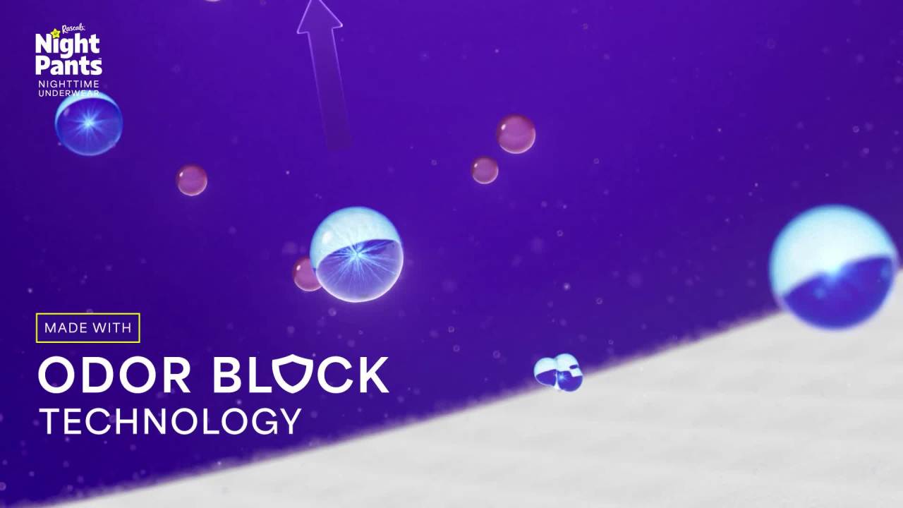 thumbnail video image 2 of Rascals Night Pants Absorbent Disposable Boys Nighttime Bedwetting Underwear, XL (95-143+ lbs), 28 Count, 2 of 14