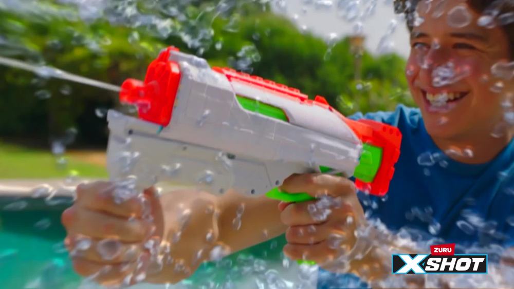 thumbnail video image 2 of XSHOT Water Fast-Fill Skins Nano Water Blaster 4-pack by ZURU for Ages 5+, 2 of 8