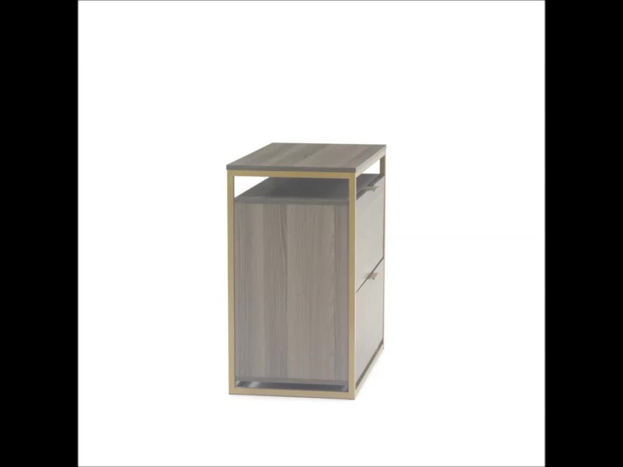 thumbnail video image 2 of Sauder International Lux Lateral File Cabinet, Diamond Ash Finish, 2 of 12