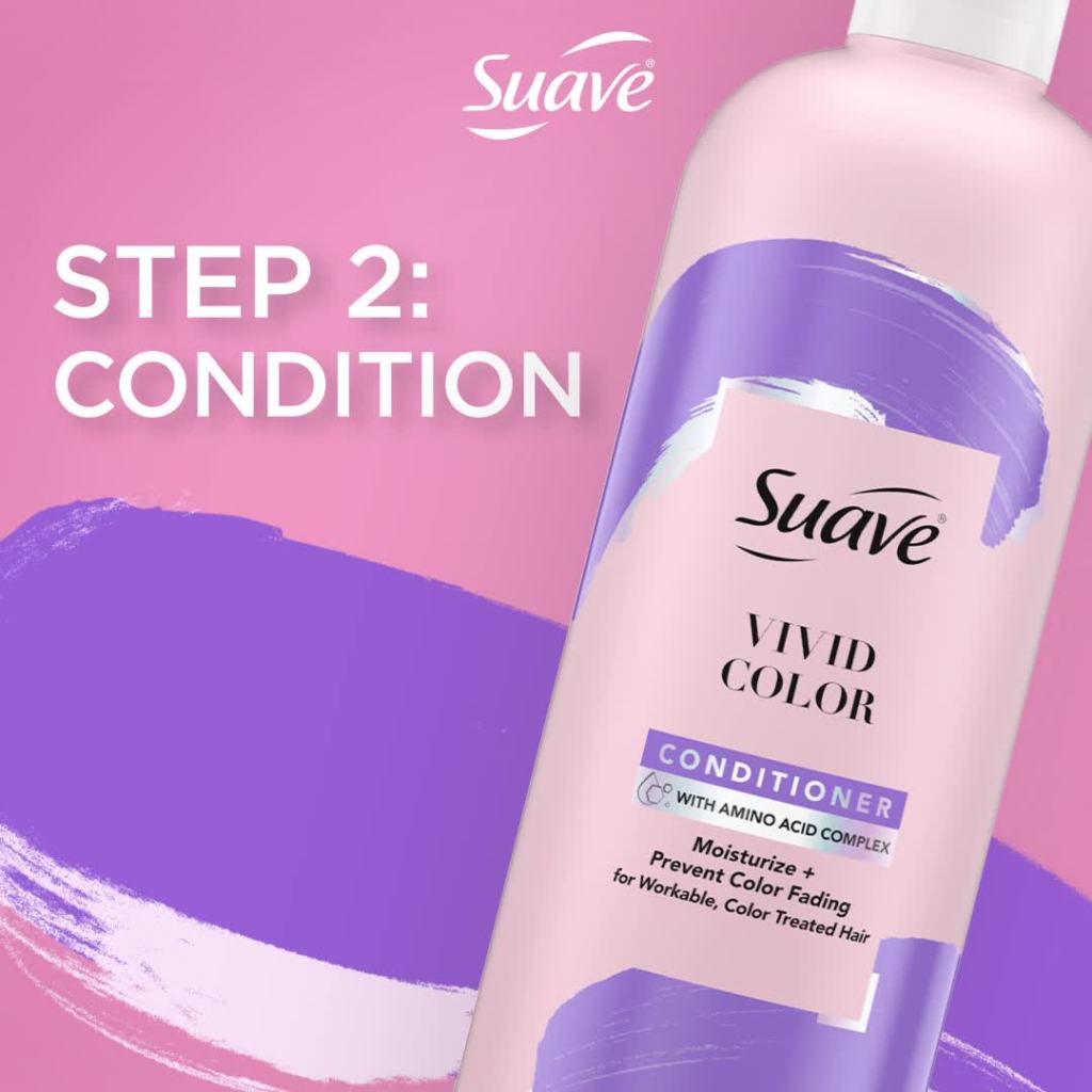 thumbnail video image 2 of Suave Vivid Color Conditioner With Amino Acid Complex 16.5 fl oz, 2 of 10