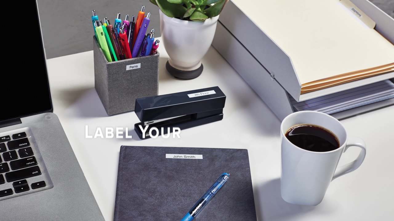 thumbnail video image 2 of DYMO Desktop Label Maker | LabelManager 360D Rechargeable Hand-Held Label Maker, Easy-to-Use, One-Touch Smart Keys, QWERTY Keyboard, Large Display, For Home & Office Organization, 2 of 6