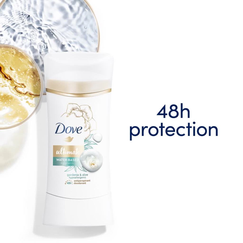 thumbnail video image 2 of Dove Ultimate Antiperspirant Deodorant Stick Gardenia & Aloe 2.6 oz, 2 of 12