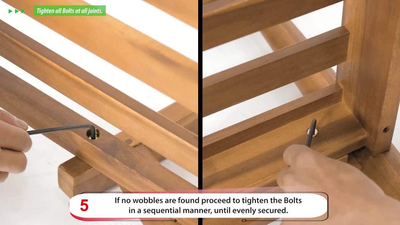 thumbnail video image 2 of GDF Studio Emmry Outdoor Acacia Wood Loveseat Set with Coffee Table, Teak and Beige, 2 of 6