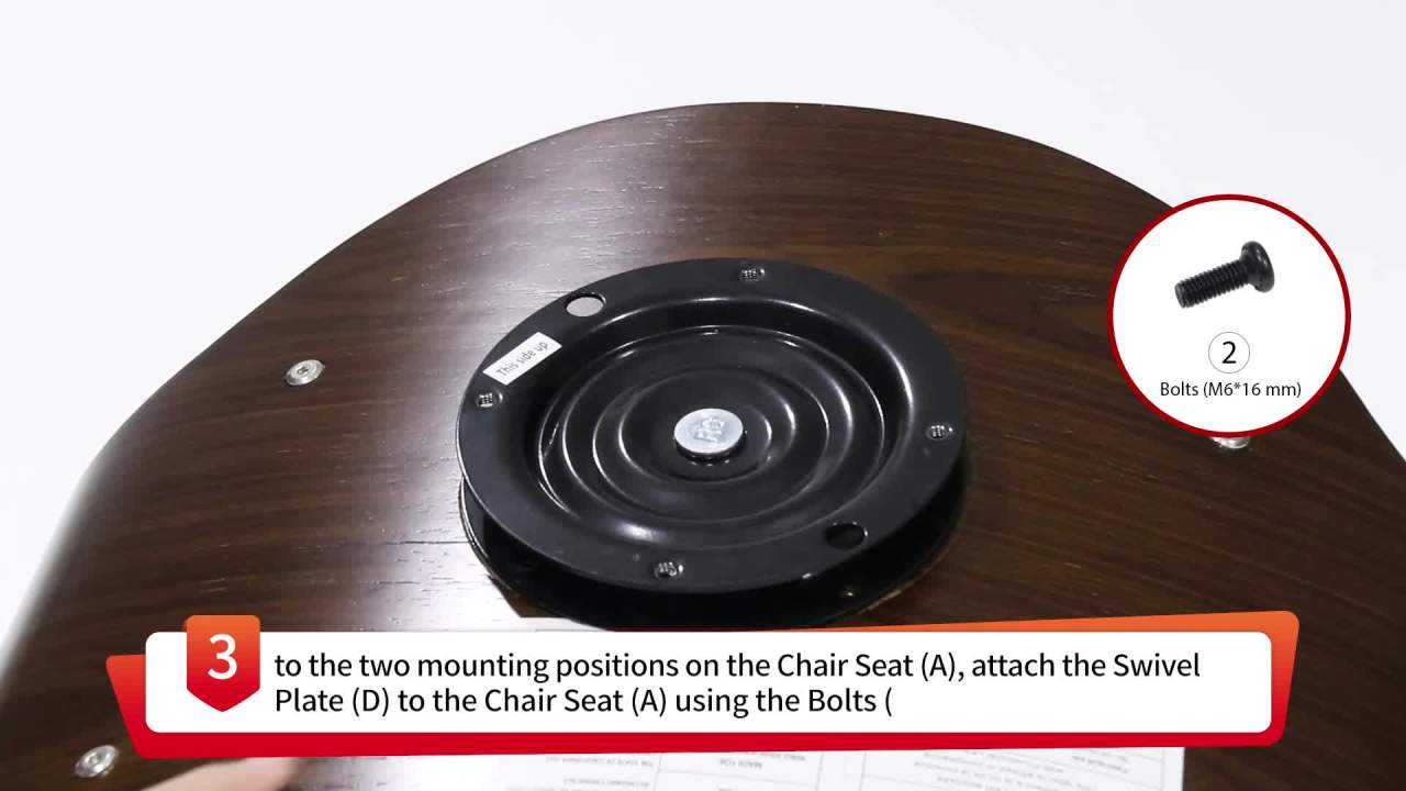 thumbnail video image 2 of Noble House Lovejoy Upholstered Swivel Barstool, Midnight Black and Walnut, 2 of 9