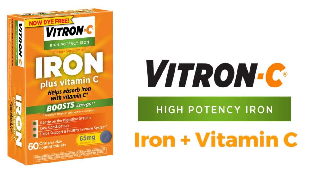 VitronC Iron Supplement, Once Daily, High Potency Iron Plus Vitamin C