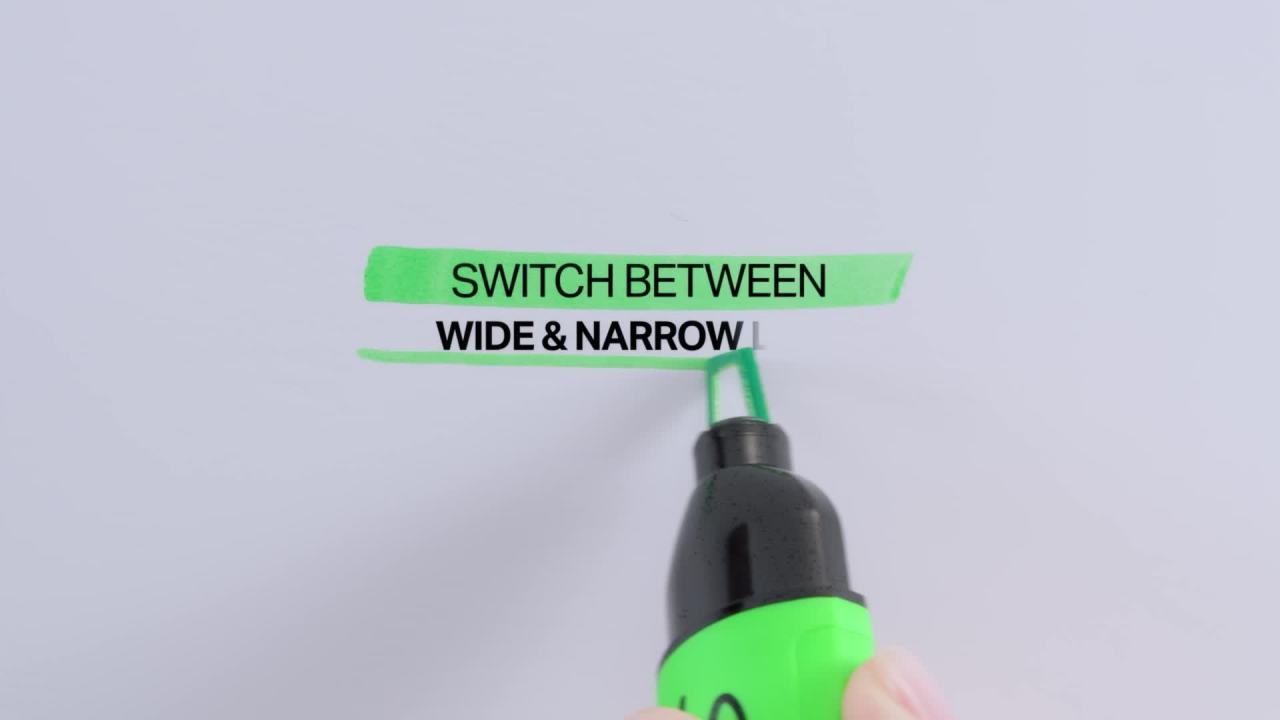 thumbnail video image 2 of Sharpie Clear View Highlighter with See-Through Chisel Tip, Yellow, 2 Count, 2 of 9