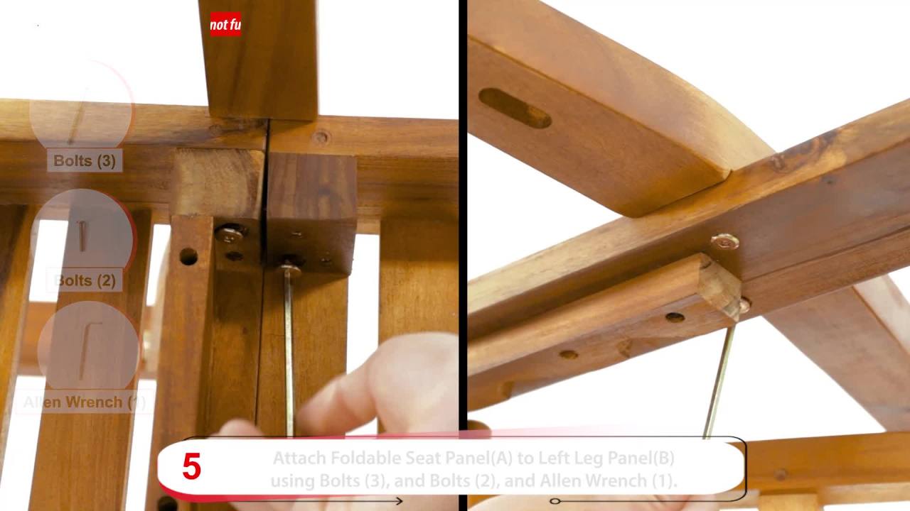 thumbnail video image 2 of Samantha Double Chaise Lounge for Yard and Patio Acacia Wood Frame, 2 of 5