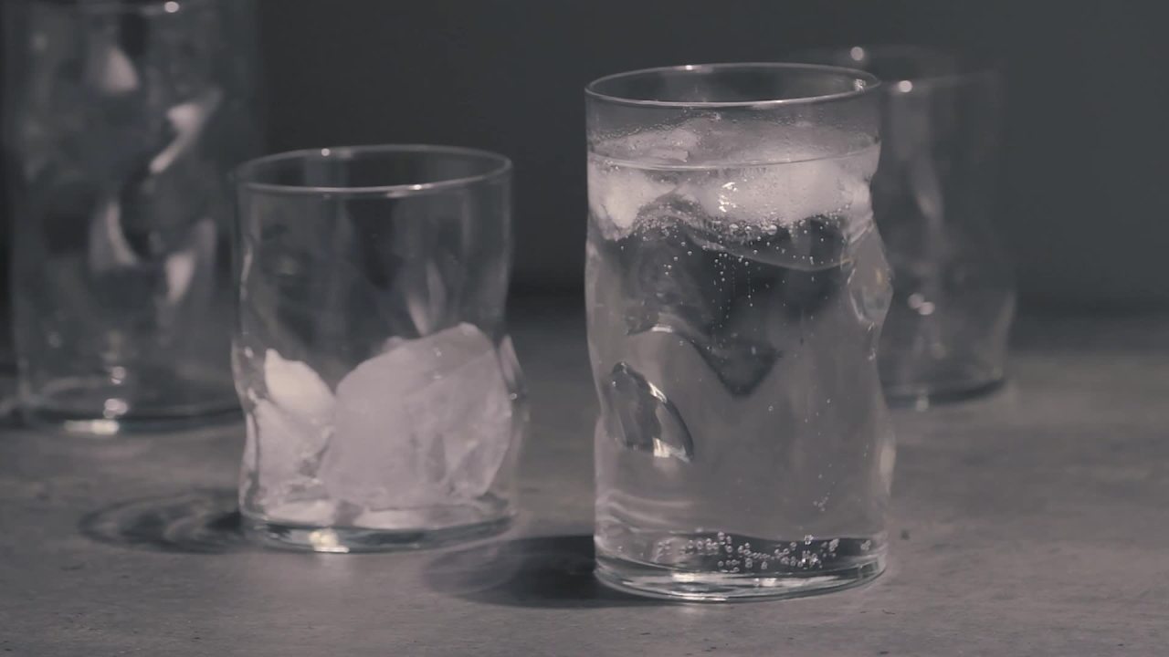 thumbnail video image 2 of Libbey Lava Rocks Glasses Set, Free Form Glassware Drinking Glasses Set of 8, Tactile, All-Purpose, Dishwasher Safe Glasses for Cocktail Parties, 2 of 7