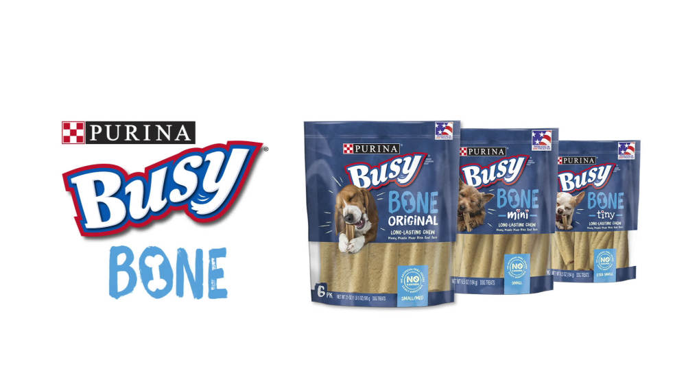 Purina Busy Dog Bones Original Dog Treat Dry Chews, Real Pork for Small & Medium Dogs, 7 oz Pouch (2 Pack) - image 2 of 13