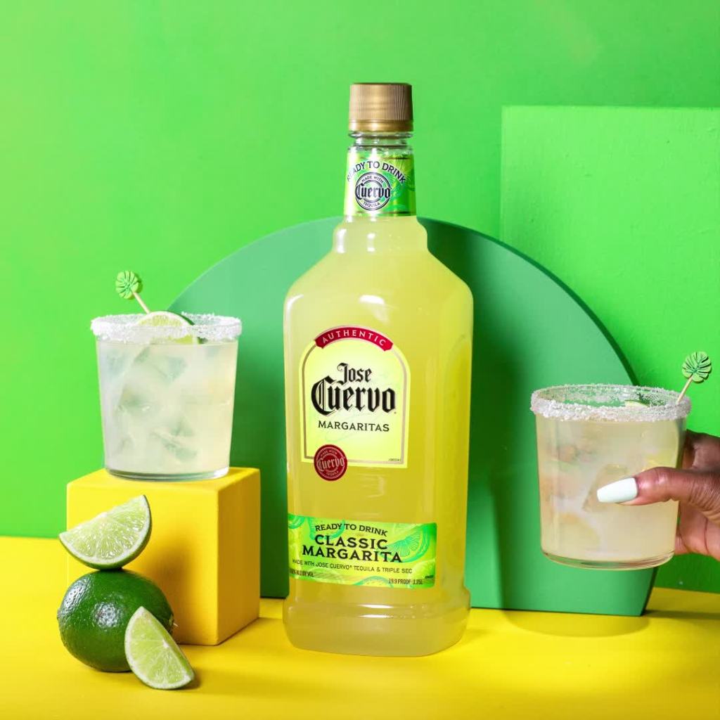 thumbnail video image 2 of Jose Cuervo Authentic Margarita Classic Lime Cocktail, 4 Pack, 200 ml Plastic Bottles, 9.95% ABV, 2 of 9
