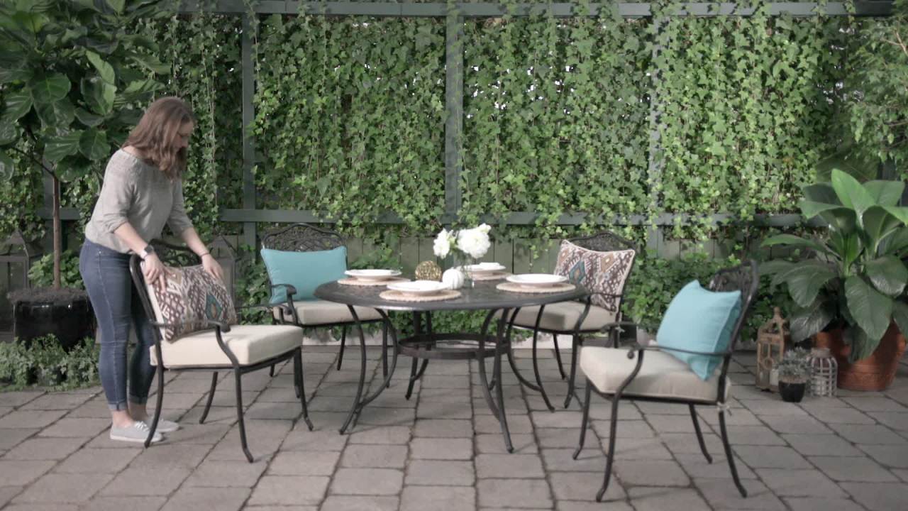 thumbnail video image 2 of ARDEN Outdoor Seat Cushion 19 x 19, Tan Leala, 2 of 12