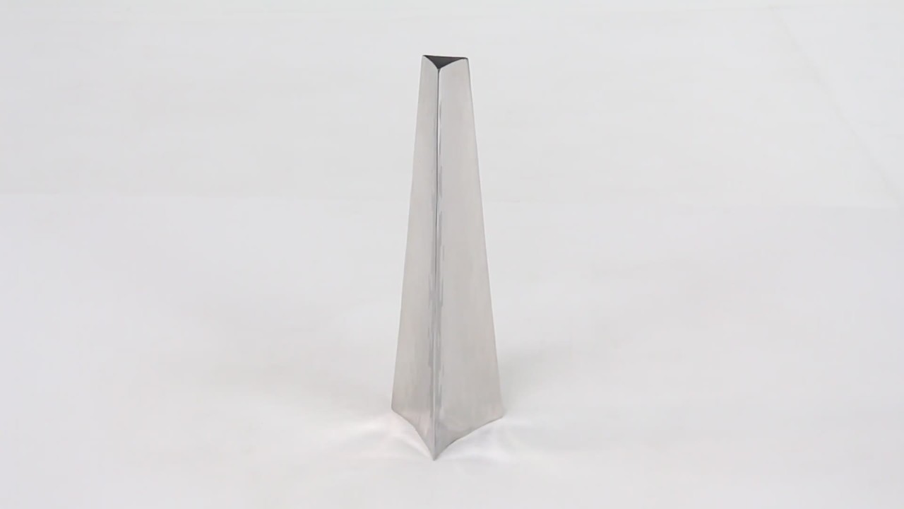 thumbnail video image 2 of DecMode 15" Hammered Silver Stainless Steel Metal Vase, 2 of 9