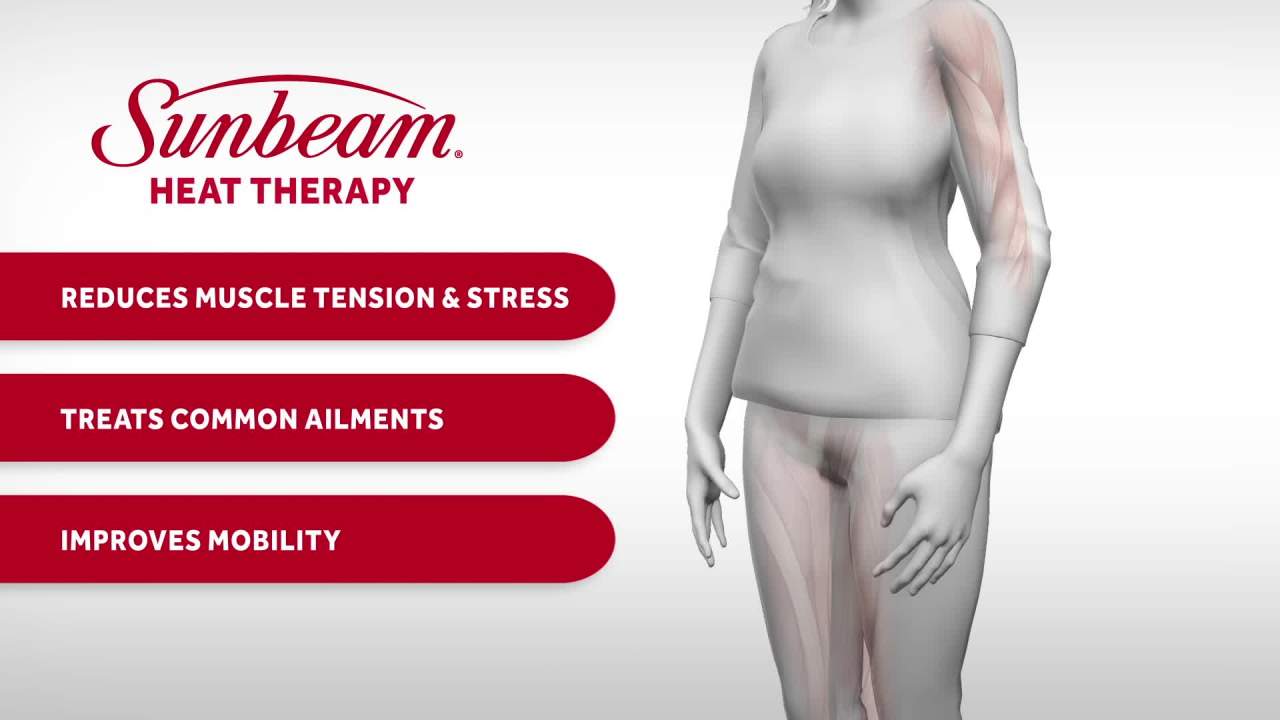 thumbnail video image 2 of Sunbeam Heating Pad King Size 12 x 24-inch, Color Blue, 2 of 9