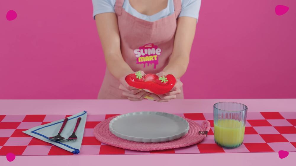 thumbnail video image 3 of Slime Mart Small Bag Strawberry Cheesecake Pretend Play Food Themed DIY Slime Craft Toys by ZURU, 3 of 10