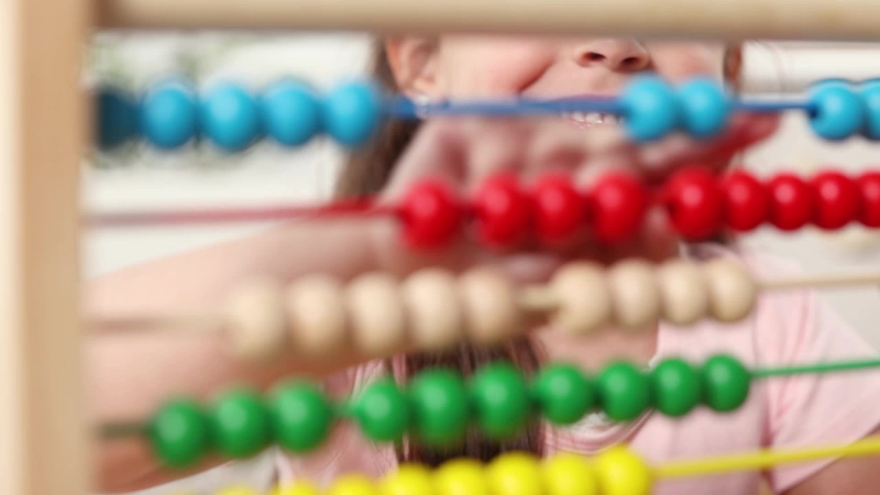 thumbnail video image 2 of Melissa & Doug Abacus - Classic Wooden Educational Counting Toy With 100 Beads, 2 of 10
