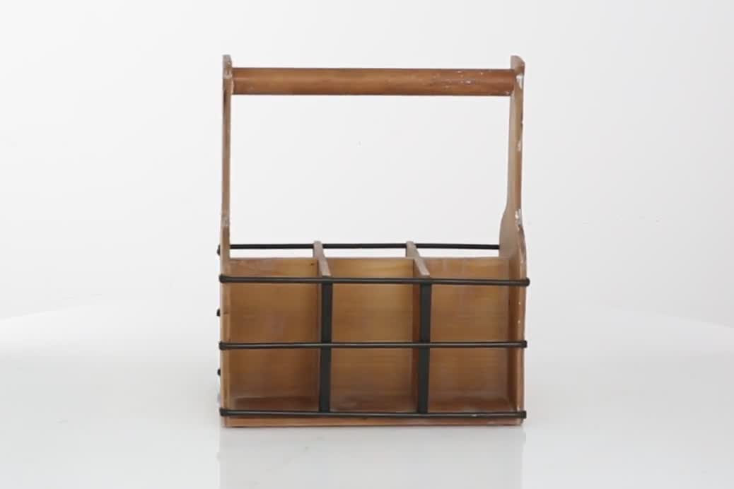 thumbnail video image 2 of DecMode Wood Farmhouse Wine Rack, Brown, 13"W, 15"H, 2 of 8