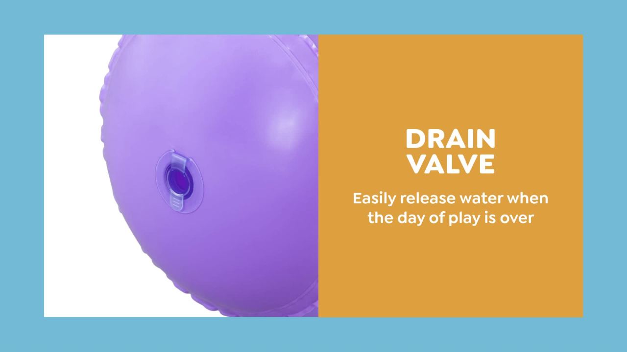 thumbnail video image 2 of H2OGO! Kids Inflatable 35" Animal Bop Bag - Hippo, 2 of 10