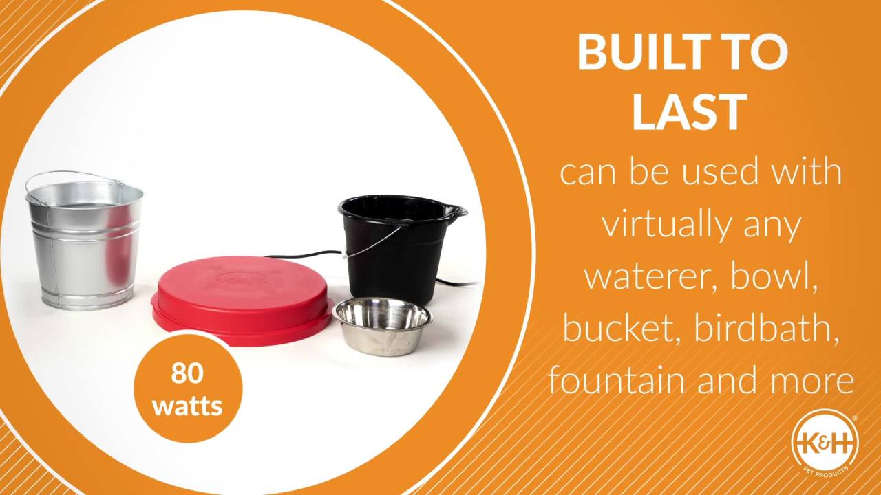 thumbnail video image 2 of K&H Pet Products Universal Deicer 80-Watt Red 3 X 15.5 Inches, 2 of 8