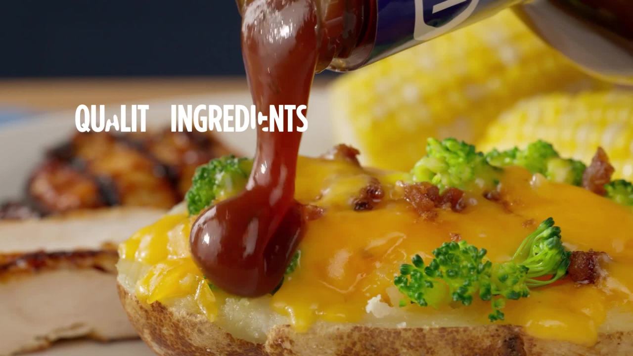thumbnail video image 2 of Kraft Sweet & Spicy Slow-Simmered Barbecue Sauce, 18 oz Bottle, 2 of 15