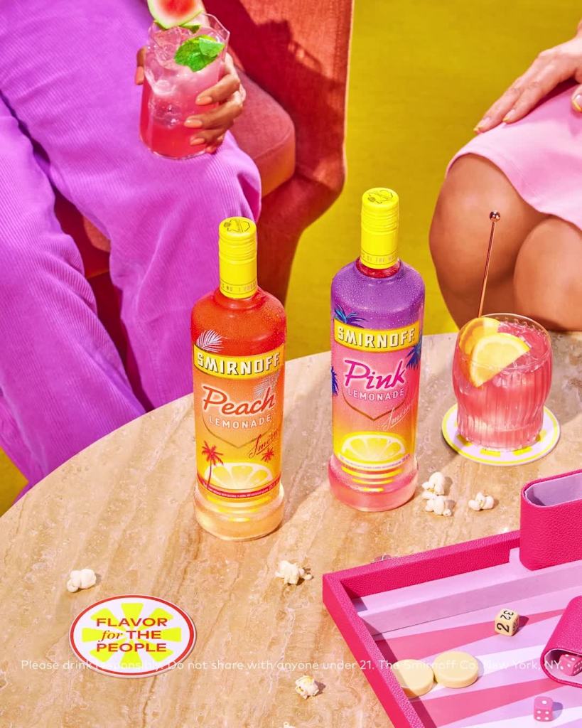 thumbnail video image 2 of Smirnoff Pink Lemonade (Vodka Infused With Natural Flavors), 750 mL, 30% ABV, 2 of 6