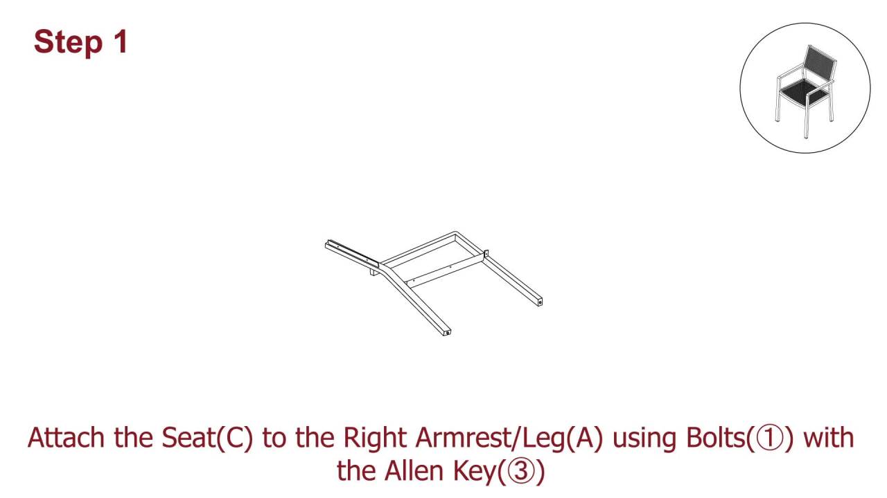 thumbnail video image 2 of GDF Studio Lillian Outdoor Modern Aluminum Dining Chair with Rope Seat (Set of 2), Dark Gray and Black, 2 of 11