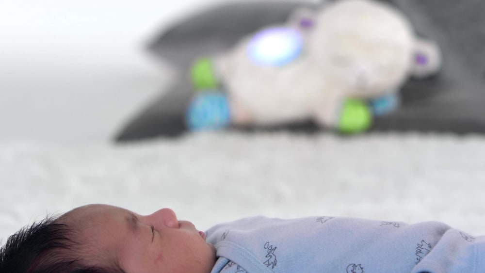 thumbnail video image 3 of VTech Baby 3-in-1 Starry Skies Sheep Soother Plush, Plastic with Accessories, Baby and Toddler Toys, 3 of 9
