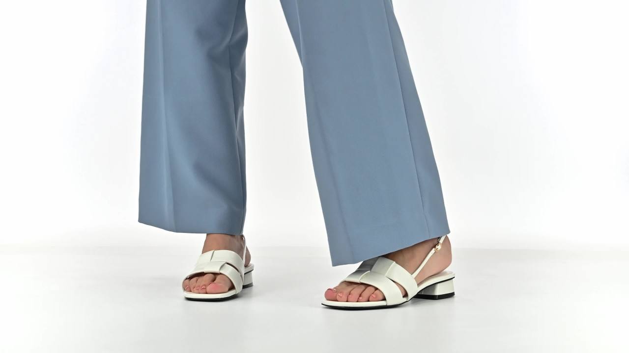 thumbnail video image 2 of Journee Collection Womens Tabatha Tru Comfort Foam Low Covered Block Heel Sandals, 2 of 7