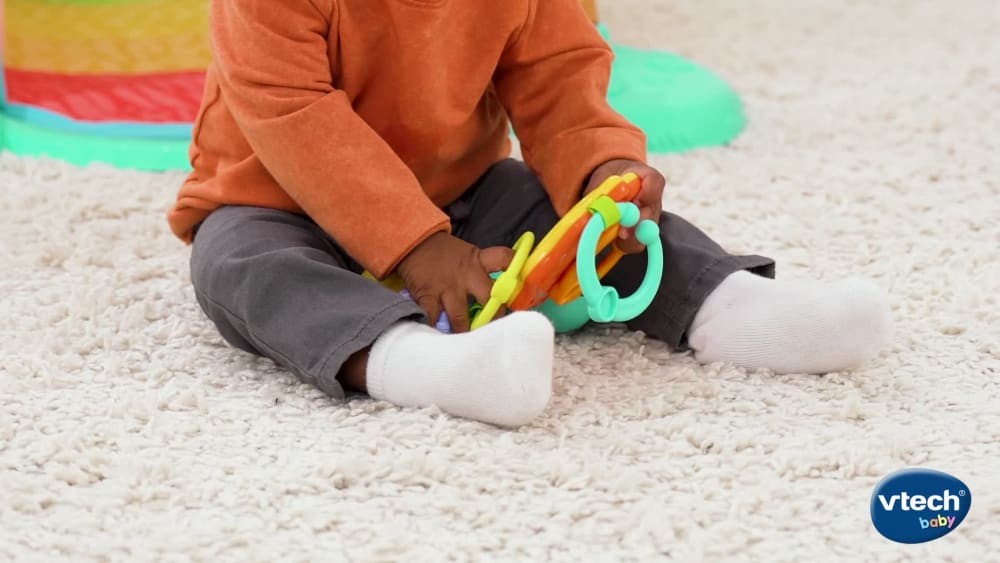 thumbnail video image 2 of VTech Baby 6-in-1 Tunnel of Fun Plush, Plastic with Accessories, Baby and Toddler Toys, 2 of 11