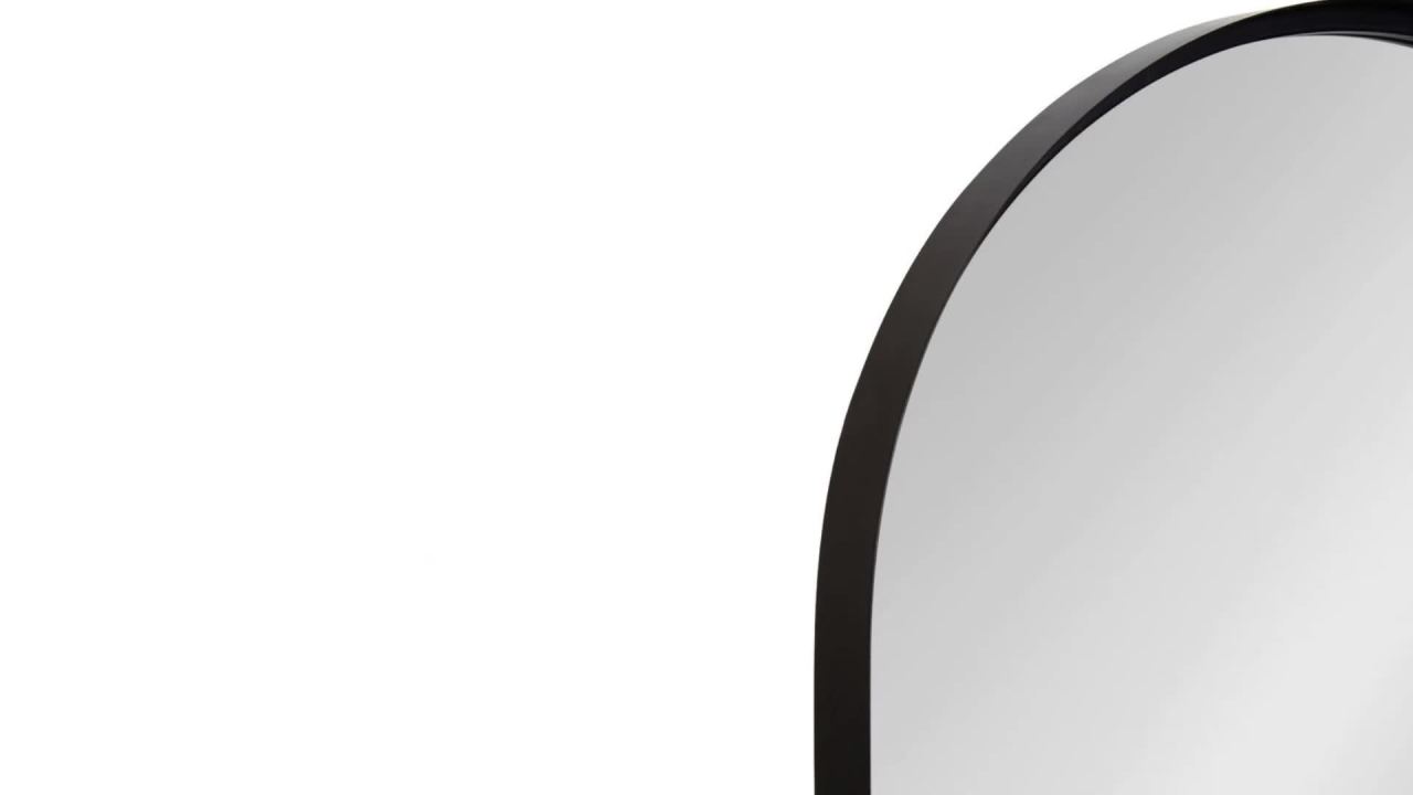 thumbnail video image 2 of Kate and Laurel Owing Farmhouse Rectangle Wall Mirror with Shelf, 20 x 34, Black and Rustic Brown, Decorative Rustic Mirror with Shelf Ledge for Storage and Display, 2 of 9