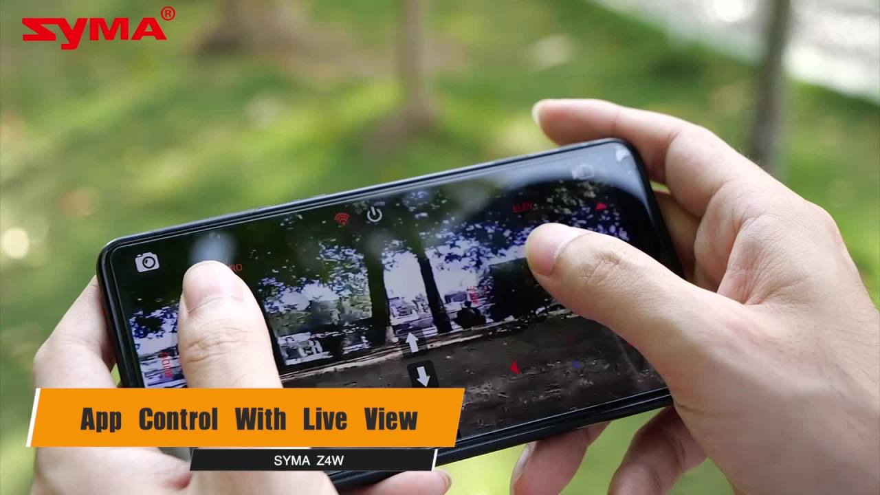 thumbnail video image 2 of SYMA EXPLORER FPV Drone Z4W, Compact Foldable Design, One Key Take Off and Landing, Ages 8+, 2 of 11