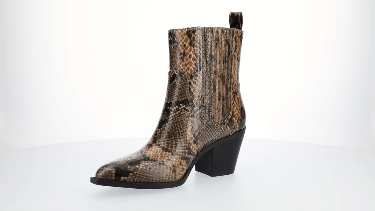 thumbnail video image 2 of Journee Braylee Western Studded Pointed Toe Cuban Heel Comfort Ankle Booties, 2 of 9