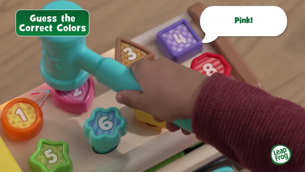 thumbnail video image 2 of LeapFrog Tap-a-Peg Wooden Truck Wood with Accessories, Baby and Toddler Toys, 2 of 11