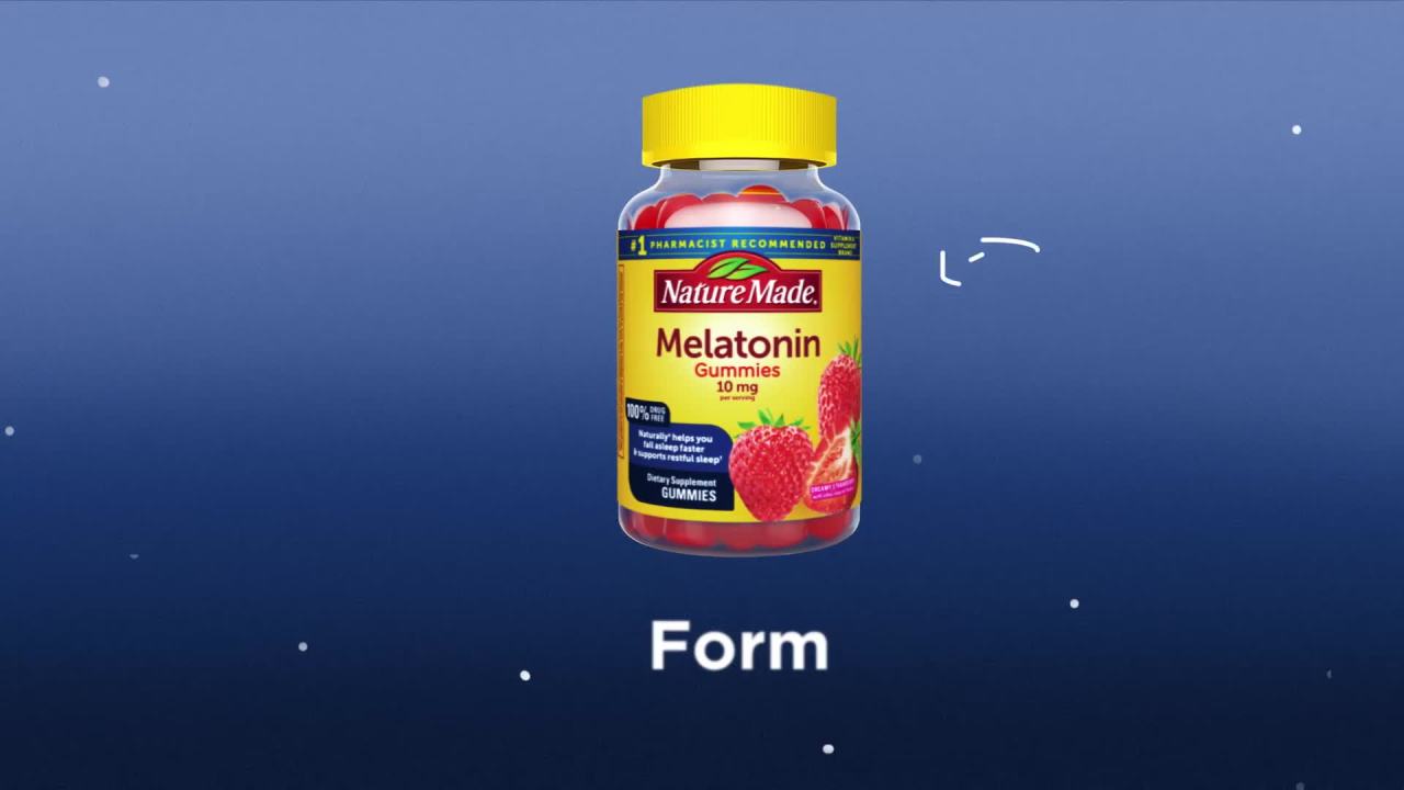 thumbnail video image 2 of Nature Made Sleep Melatonin 3mg with L-theanine 200 mg Softgels, 30 Count, 2 of 3