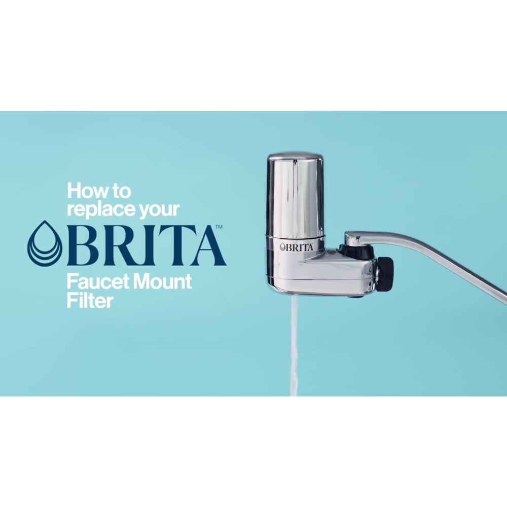 thumbnail video image 2 of Brita Elite Chrome Replacement Water Filter, Compatible with Brita Faucet Water Filter Systems (2 Pack), Reduces Lead, 2 of 12