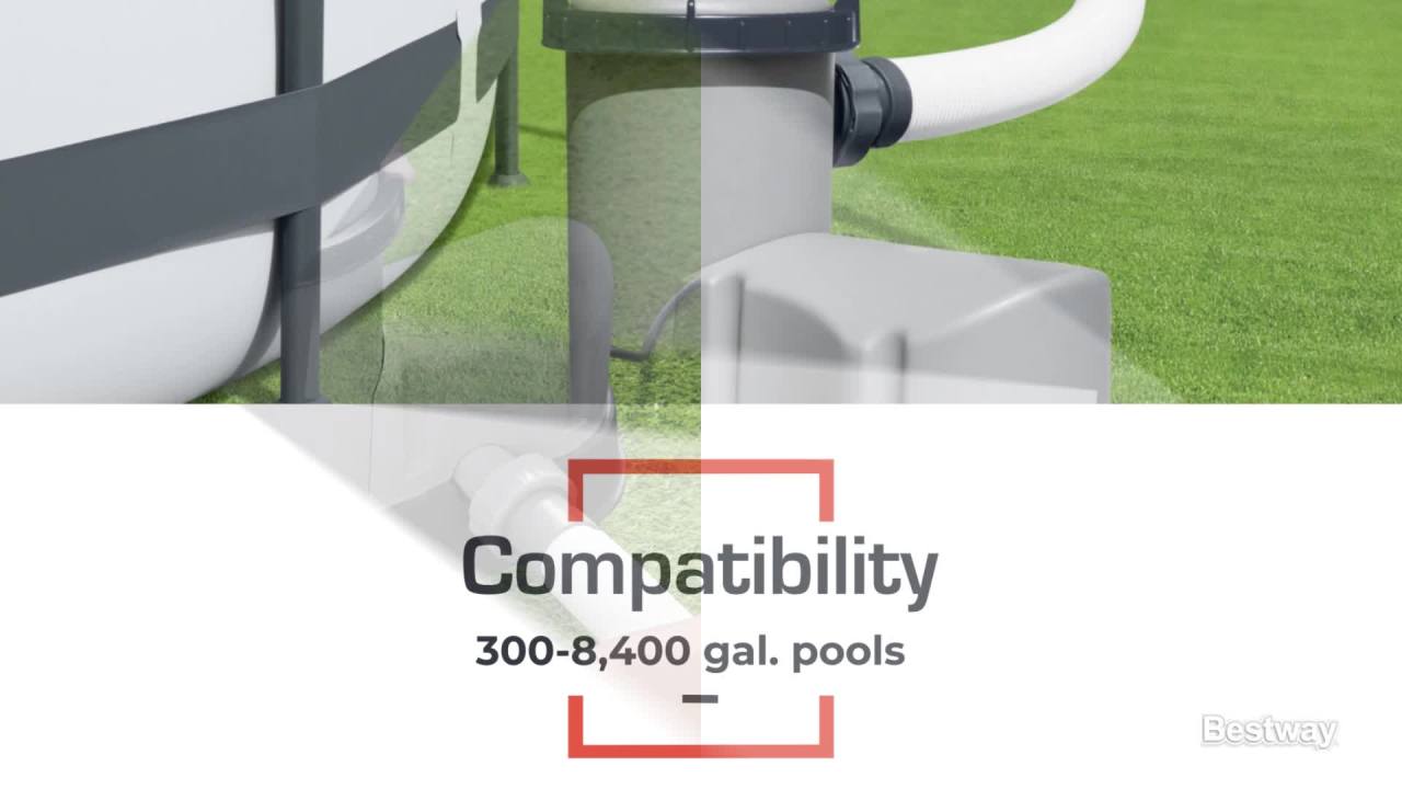 thumbnail video image 2 of Flowclear 1500GAL Above Ground Pool Filter Pump, 2 of 13