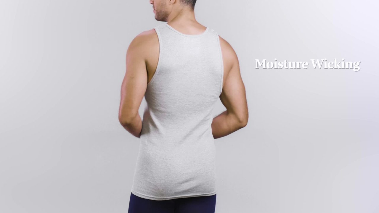 thumbnail video image 2 of Fruit of the Loom Men's Tank Top Undershirts, Soft Ribbed A-Shirts, Multipacks, Sizes S-3XL, 2 of 9