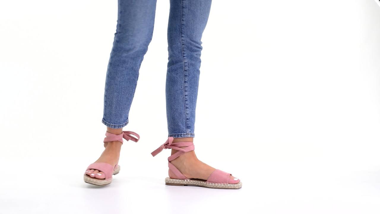 thumbnail video image 2 of Journee Womens Emelie Espadrille Flat Sandals, Widths Available, 2 of 10