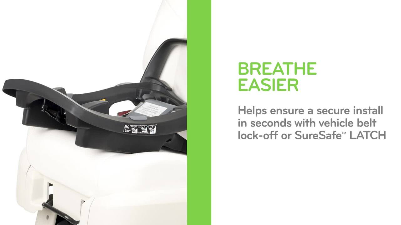 thumbnail video image 2 of Evenflo LiteMax LX Infant Car Seat Base, 2 of 9