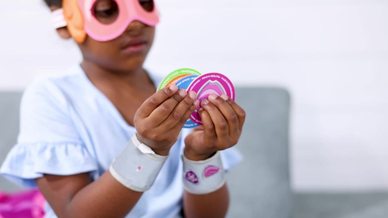 thumbnail video image 2 of Melissa & Doug PAW Patrol™ The Mighty Movie Mighty Skye Role Play Pack with Wings for Toddlers and Kids Age 3+, 2 of 3