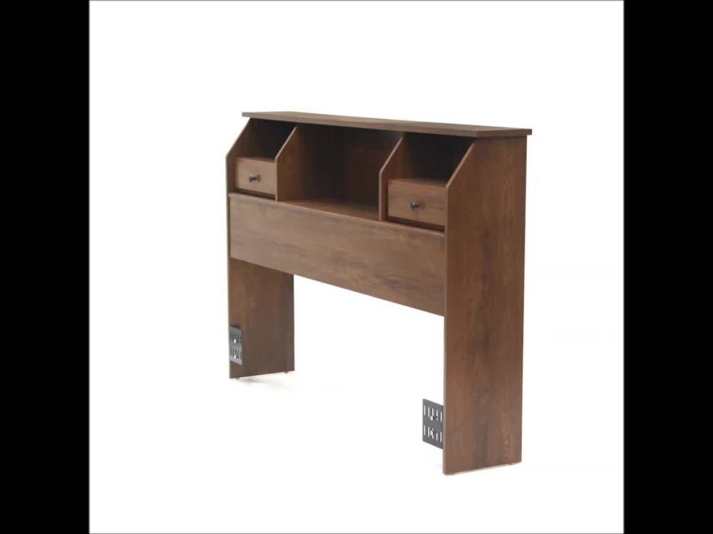 Sauder Shoal Creek Full/Queen Bookcase Headboard, Oiled Oak Finish