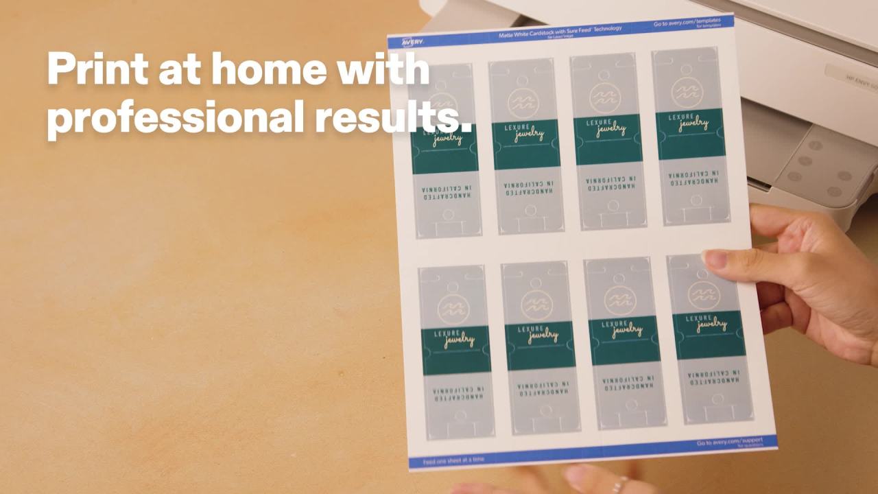 thumbnail video image 2 of Avery Rounded Jewelry Tags, 1-1/2" x 2", Glossy White, 375 Total, 2 of 11