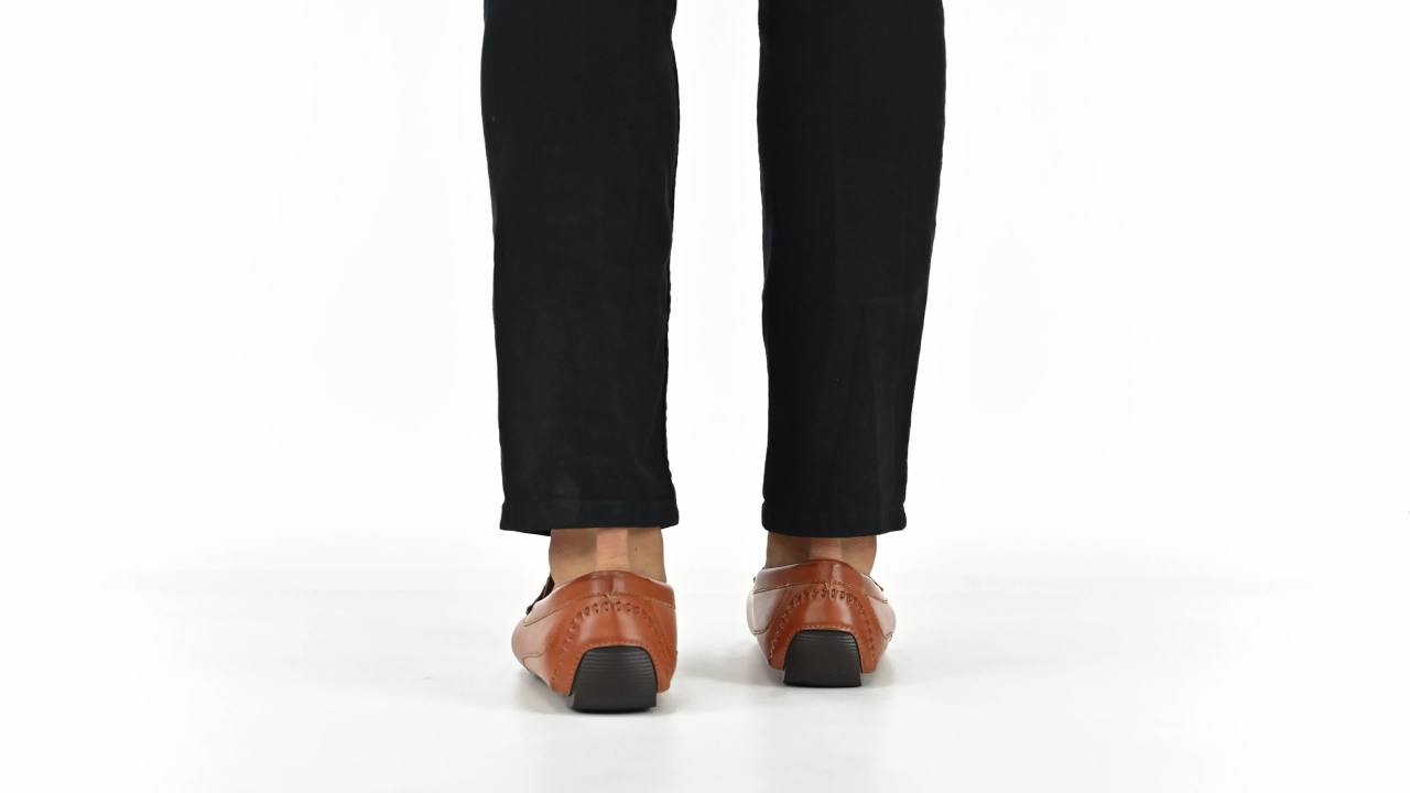 thumbnail video image 2 of Vance Mens Holden Slip-on Bit Driving Loafer, 2 of 10