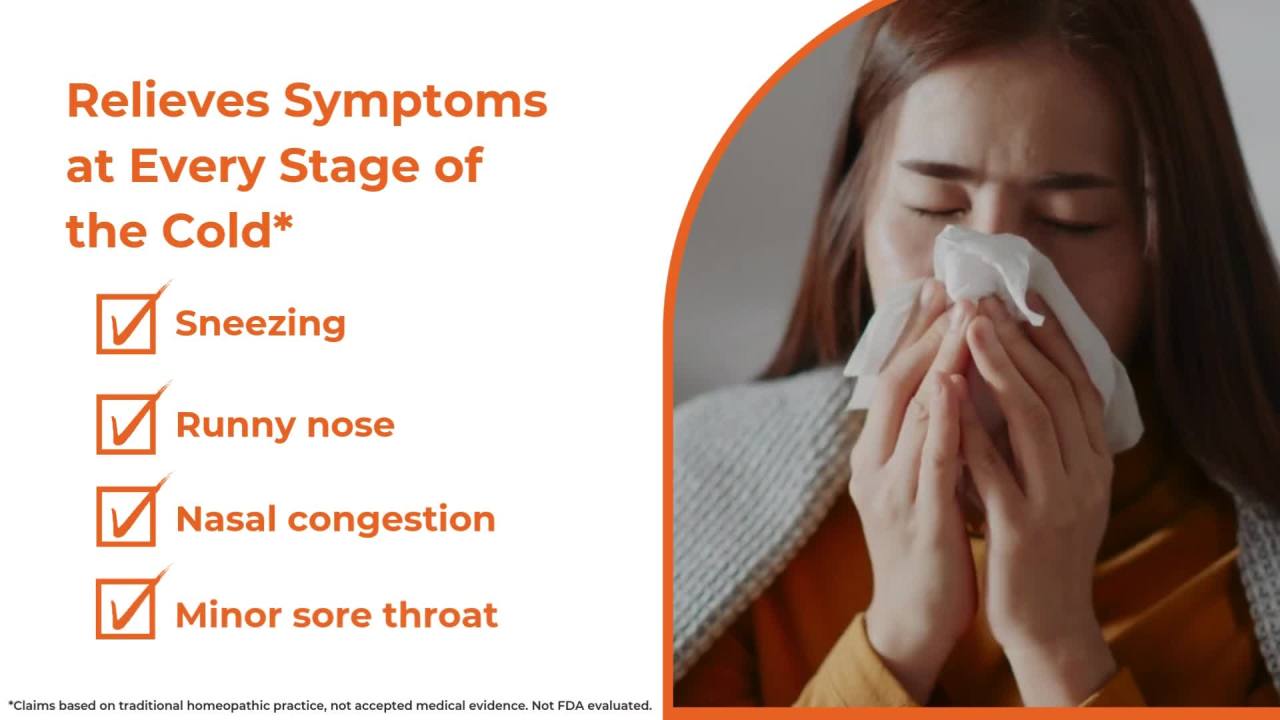thumbnail video image 2 of Boiron ColdCalm On the Go, Homeopathic Medicine for Multi-Symptom Cold Relief, Sneezing, Runny Nose, Nasal Congestion, Sore Throat, 2 x 80 Pellets, 160CT, 2 of 12