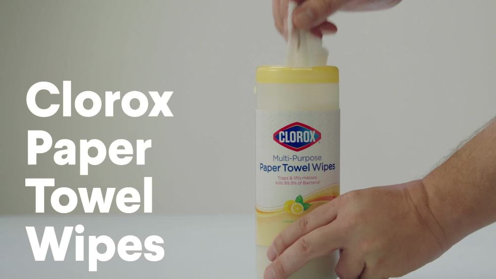 Clorox MultiPurpose Paper Towel Cleaner Wipes, Jasmine Scent, 75 Count