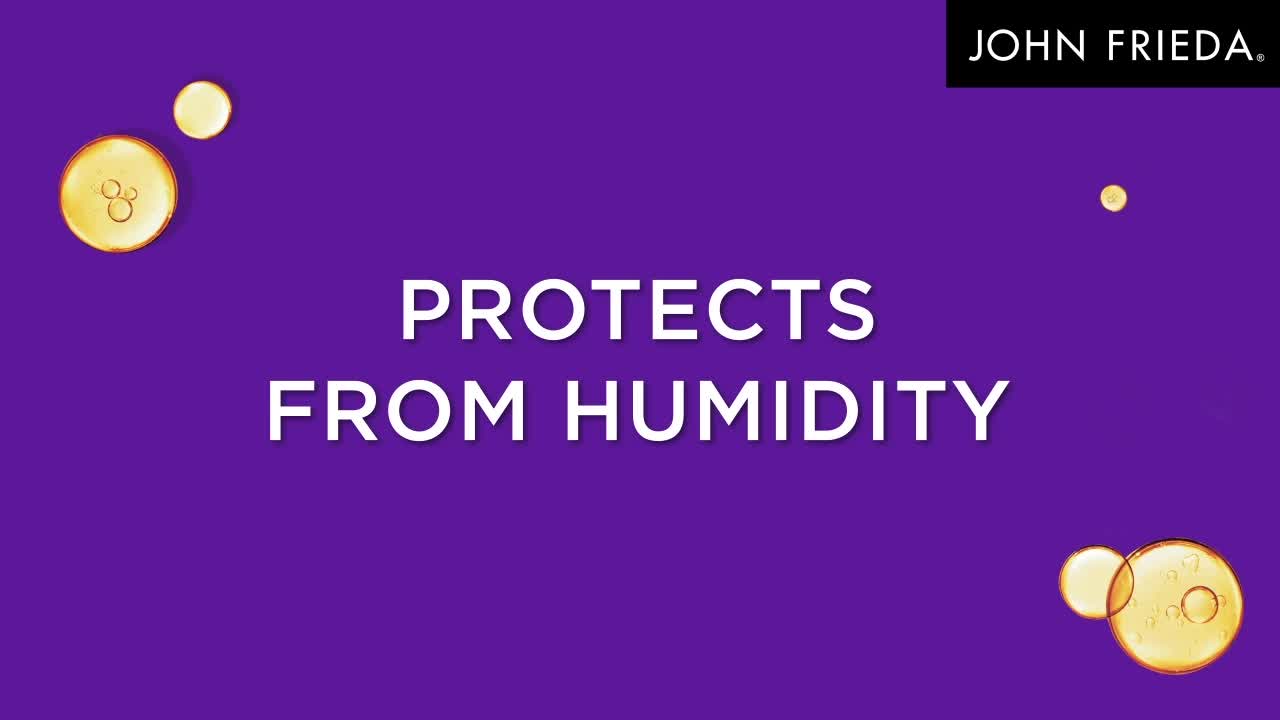 thumbnail video image 2 of John Frieda Frizz Ease Moisture Barrier Firm Hold Styling Hairspray, Anti Frizz Control, 12 oz, 2 of 9