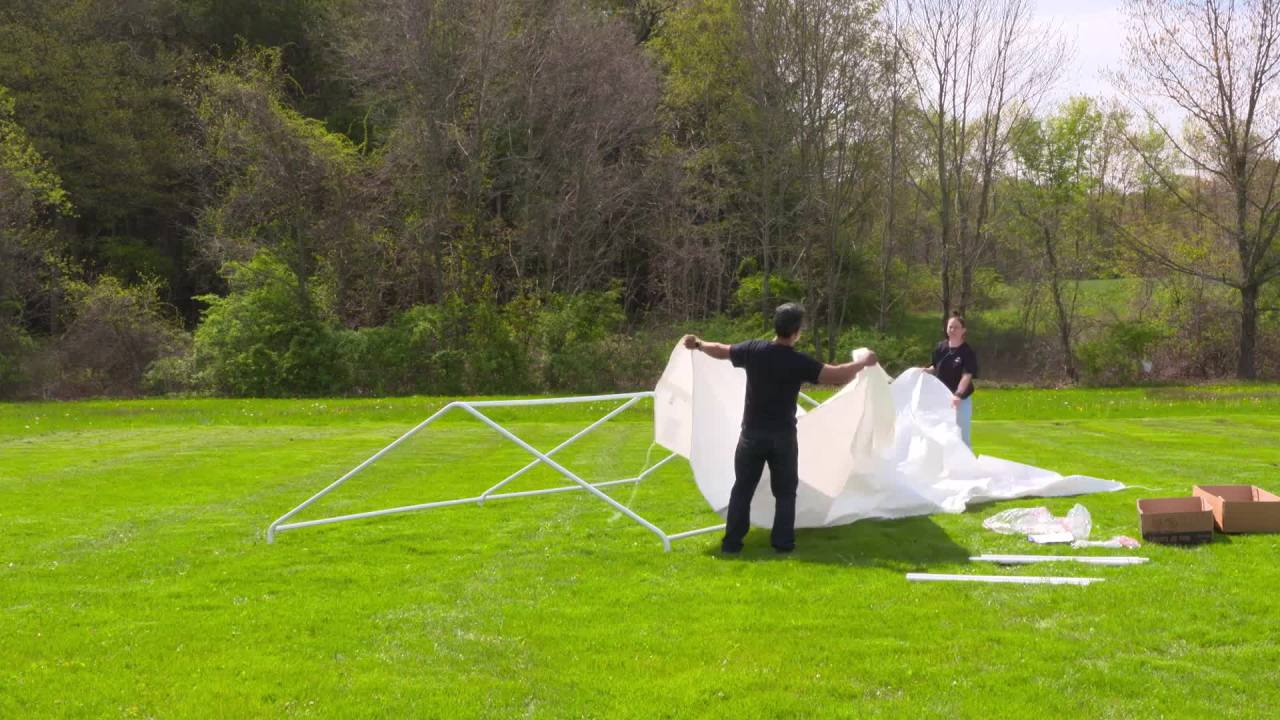 thumbnail video image 2 of ShelterLogic MaxAP 10 x 20 x 10 ft White Gazebo Canopy 2-In-1 Enclosure Kit, 2 of 12