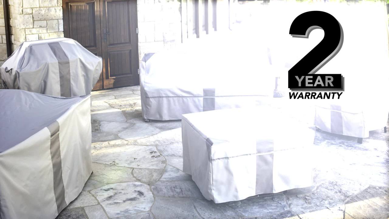 thumbnail video image 2 of Modern Leisure Monterey Outdoor Patio Lounge Chair Cover, 35"L x 38"W x 31"H, Beige, 2 of 15