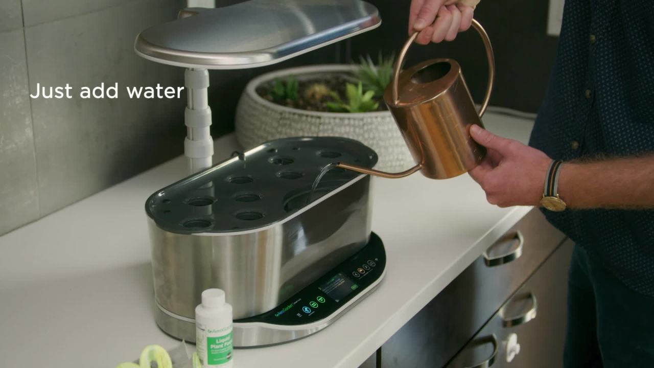 thumbnail video image 2 of AeroGarden Bounty Elite - Indoor Garden with LED Grow Light, Stainless Steel, 2 of 8