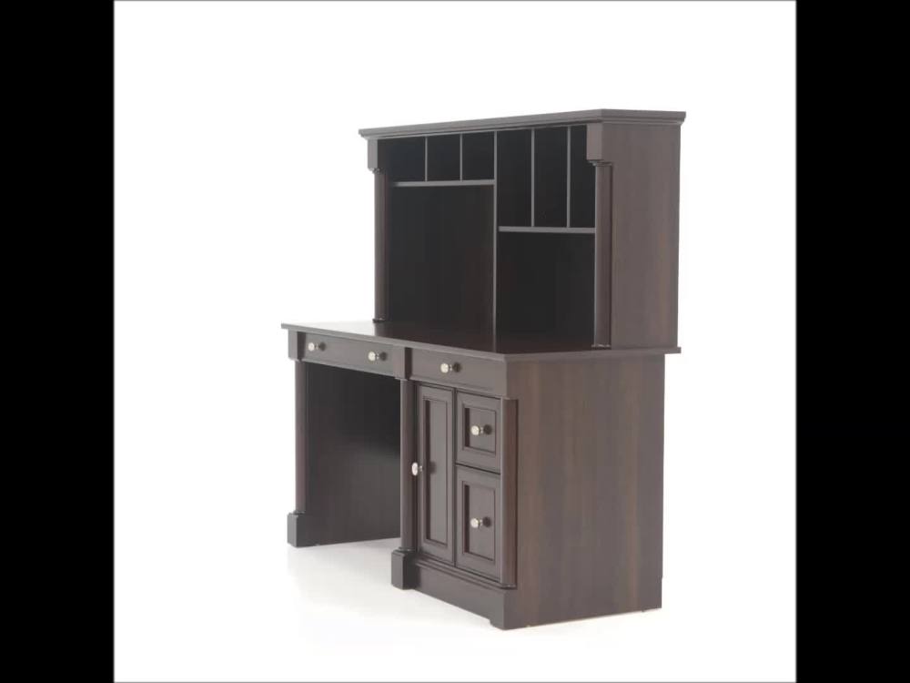 Sauder Palladia Computer Desk And Hutch, Select Cherry Finish