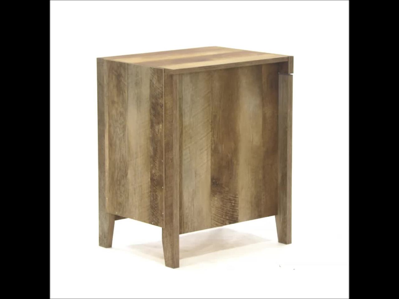 thumbnail video image 2 of Sauder Dakota Pass End Table, Craftsman Oak Finish, 2 of 11